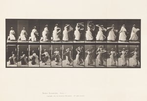 Toilet; Rising from Chair, and Putting on Shawl by Eadweard Muybridge