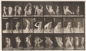 Plate 429. Toilet; Two Models, 1 Disrobing by Eadweard Muybridge