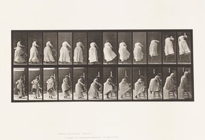 Plate 457. Stepping on Chair, and Reaching Up by Eadweard Muybridge