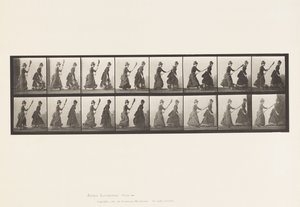 Two Models, 16 Chasing 4 with a Broom by Eadweard Muybridge