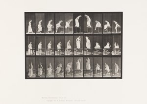 Plate 513. Getting On and Off Table by Eadweard Muybridge