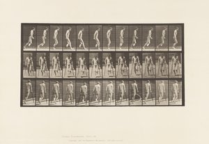 Plate 537. Single Amputation of Leg; Hopping with Crutches by Eadweard Muybridge