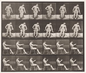 Plate 545. Artificially-Induced Convulsions; A, B, While Sitting by Eadweard Muybridge