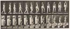 Plate 99. Turning and Ascending Stairs by Eadweard Muybridge