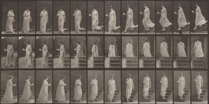 Plate Number 143. Descending Stairs, a Cup and Saucer in Right Hand by Eadweard Muybridge