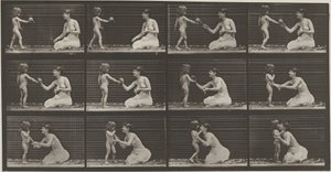 Child Bringing a Bouquet to a Woman, 1887 by Eadweard Muybridge