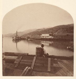 Sausalito from the N.P.C.R.R. Wharf, Looking South by Eadweard Muybridge