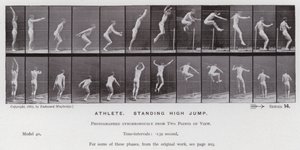The Human Figure in Motion: Athlete, standing high jump by Eadweard Muybridge