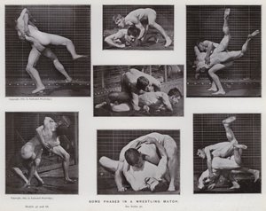 The Human Figure in Motion: Some phases in a wrestling match by Eadweard Muybridge