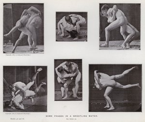 The Human Figure in Motion: Some phases in a wrestling match by Eadweard Muybridge