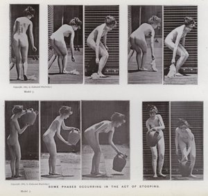 The Human Figure in Motion: Some Phases Occurring in the Act of Stooping by Eadweard Muybridge