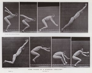 The Human Figure in Motion: Some phases of a standing long-jump by Eadweard Muybridge