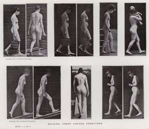 The Human Figure in Motion: Walking under various conditions by Eadweard Muybridge