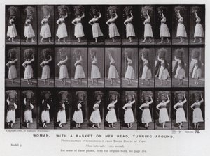 The Human Figure in Motion: Woman, with a basket on her head, turning around by Eadweard Muybridge