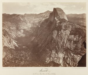 Tissack, South Dome from Glacier Point, Yosemite Valley #73, c.1872 by Eadweard Muybridge