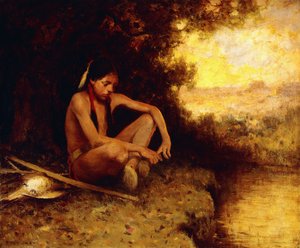 Young Hunter by a Stream