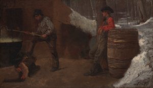 The Sugar Camp (also known as Making Maple Sugar or Susan Ray) by Eastman Johnson