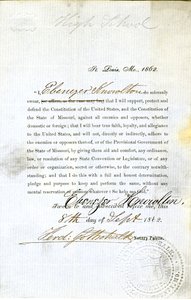 Loyalty oath of Ebenezer Knowlton of Missouri, County of St. Louis by Ebenezer Knowlton