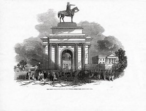 The Great Wellington Statue as it would appear from Constitution Hill, published in 