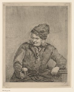 Old Man with Glass and Pipe in Hand by Eberhard Cornelis Rahms