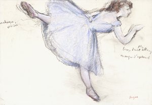 Arabesque Dancer in Profile View by Edgar Degas