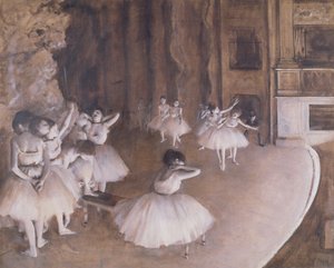 Ballet Rehearsal on the Stage