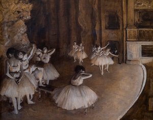 Ballet Repetition on Stage by Edgar Degas