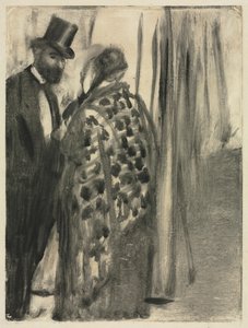 Conversation: Ludovic Halévy and Madame Cardinal by Edgar Degas