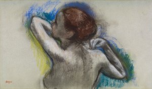 Dancer adjusting her shoulder strap