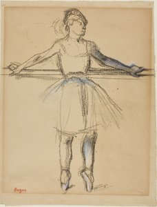 Dancer at the Bar (on Point), c.1885 by Edgar Degas