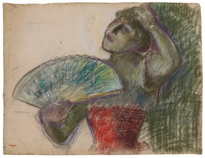 Dancer with a Fan by Edgar Degas