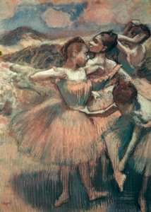 Dancers, Salmon Skirts