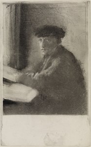 The Engraver Joseph Tourny, Half Figure by Edgar Degas