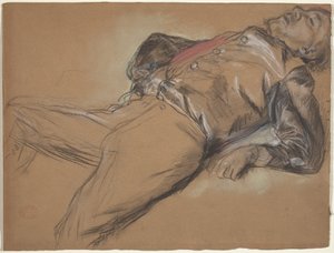 Fallen Jockey study for Scene from the Steeplechase: The Fallen Jockey by Edgar Degas