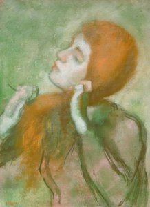 Woman Combing Her Hair by Edgar Degas