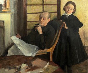 Henri Degas and His Niece Lucie Degas by Edgar Degas