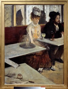 In a cafe also says Absinthe