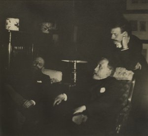 Jules Taschereau, Edgar Degas and Jacques-Emile Blanche by Edgar Degas