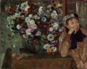 The Woman with Chrysanthemums
