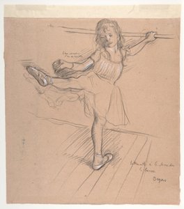 Little Girl Practicing at the Bar by Edgar Degas