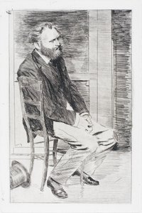 Manet Seated, Turned to the Right by Edgar Degas