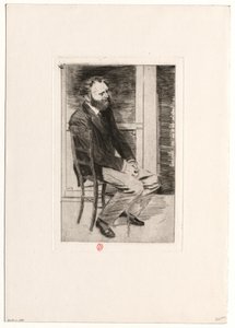 [Manet Seated, Turned to the Right] by Edgar Degas