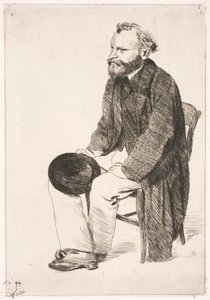 Manet Seated, Turned to the Left by Edgar Degas