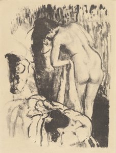 Nude Woman Standing, Drying Herself, c. 1890 by Edgar Degas