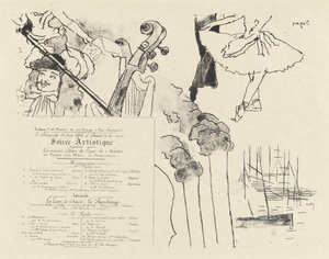 Program for the Soiree Artistique Programme de la Soirée des anciens élèves du Lycée de Nantes by Edgar Degas