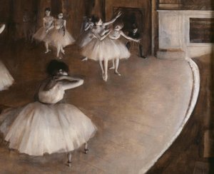 Rehearsal of a Ballet on Stage