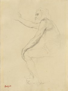 Seated Old Man, c.1862 by Edgar Degas