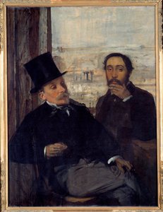 Self-portrait with the painter Evariste de Valernes (1816-1896) by Edgar Degas