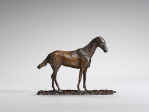 Study of a Mustang, original wax 1860s, cast by 1921 by Edgar Degas