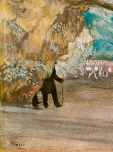 The Curtain (detail) by Edgar Degas